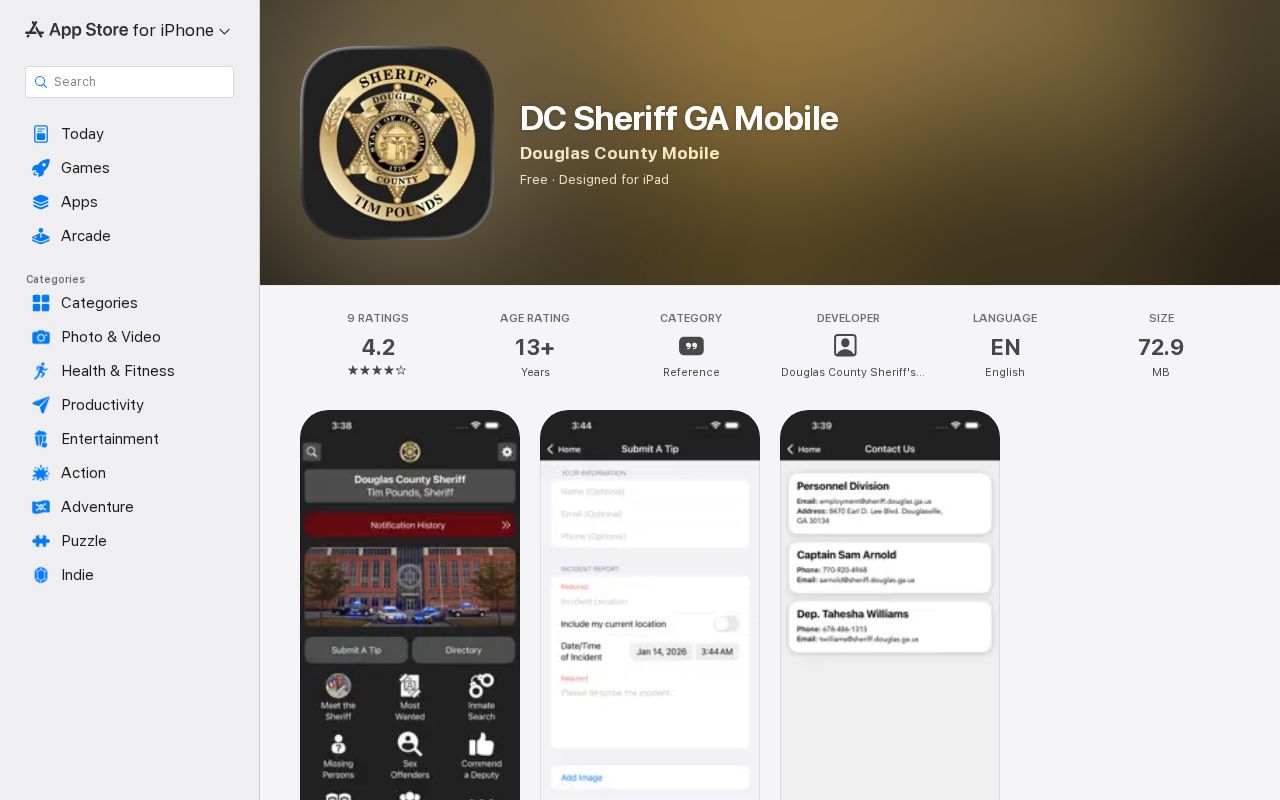 Douglas County arrest lookup DC Sheriff GA Mobile app