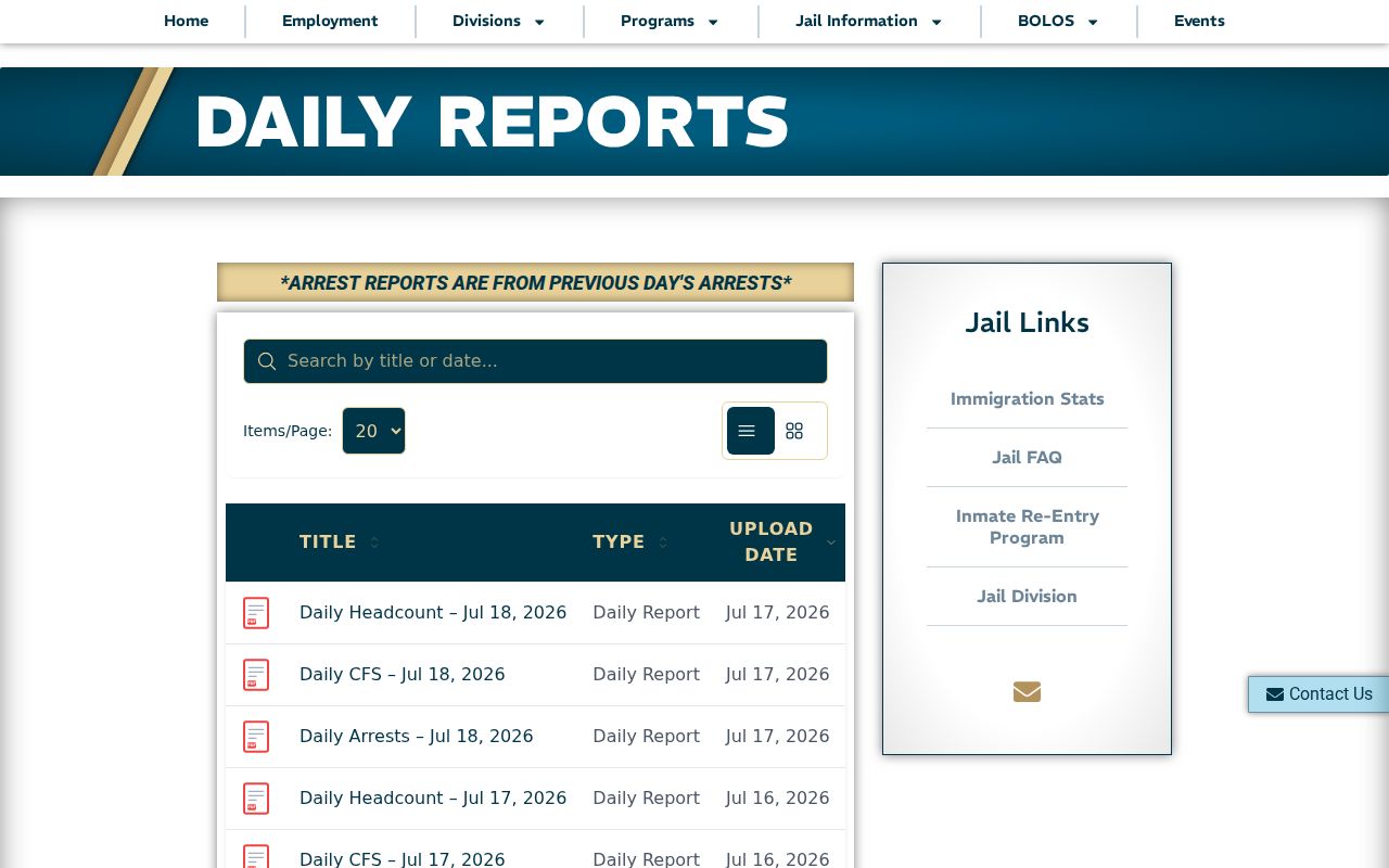Douglas County arrest lookup daily arrest and jail reports