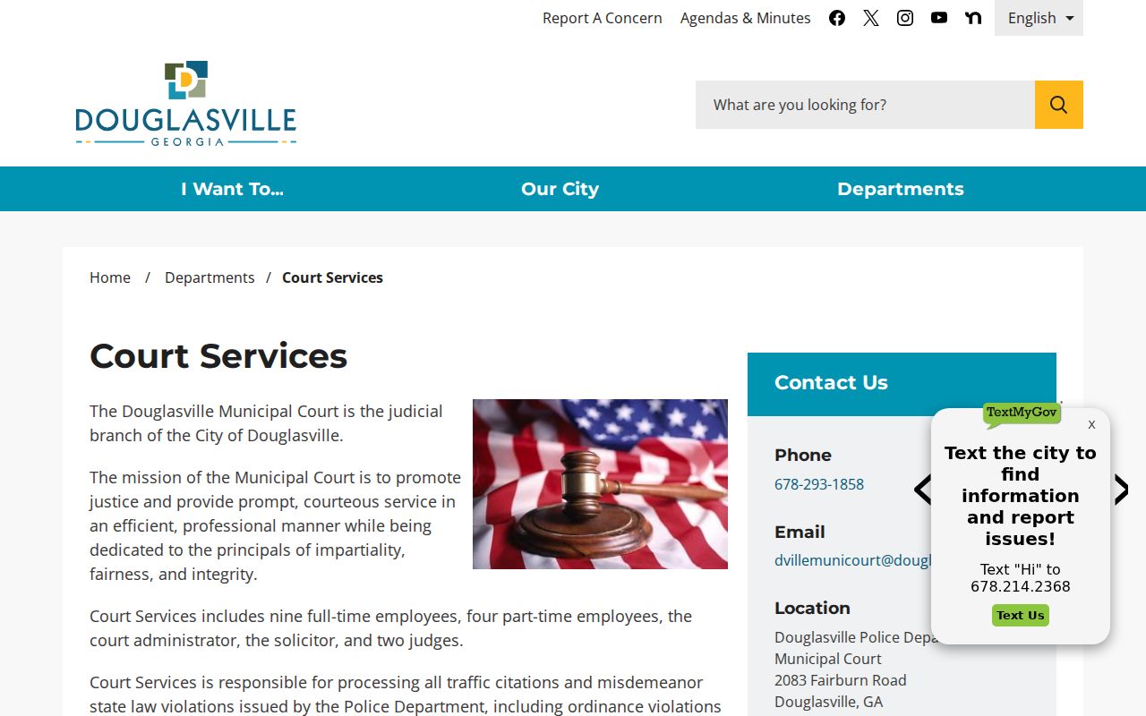 Douglas County criminal court cases at Douglasville Municipal Court